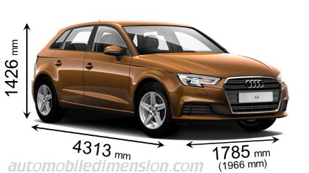 Audi a3 sportback dimensioni