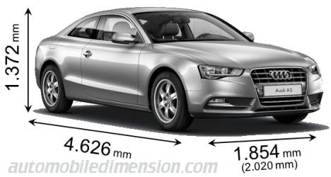 Audi A5 Coupe 2012 dimensions