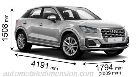 Audi Q2 2016 dimensions