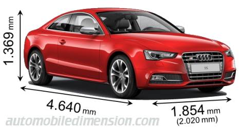 Audi S5 length x width x height