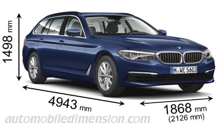 BMW 5 Touring 2017 dimensions
