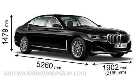 BMW 7 L 2019 dimensions