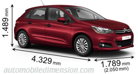 Citroen C4 2010 dimensions