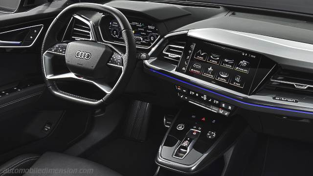 Interior detail of the Audi Q4 Sportback e-tron