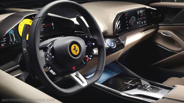 Interior detail of the Ferrari Purosangue