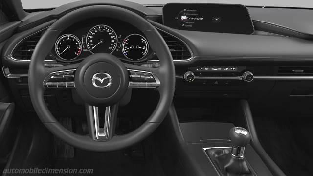 Interior detail of the Mazda 3