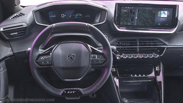 Interior detail of the Peugeot 2008