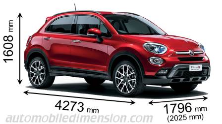 Fiat 500X 2015 dimensions