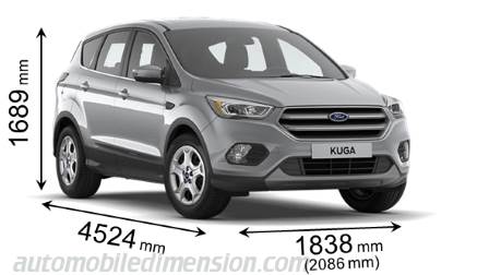 Ford Kuga 2017 dimensions