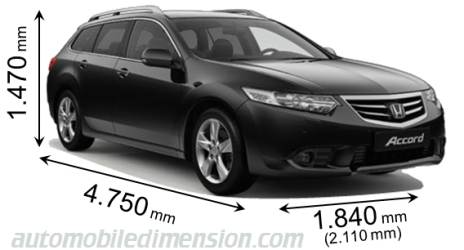 honda accord tourer dimensions width length until height