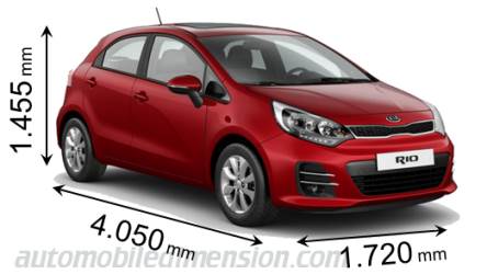 Kia Rio 2015 dimensions