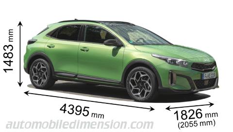 Kia XCeed 2023 dimensions with length, width and height