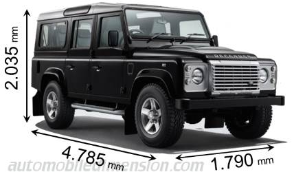 Land-Rover Defender 110 SW 2014 dimensions