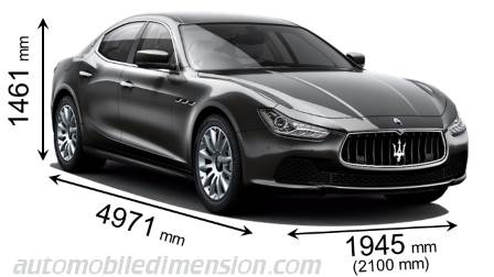 Maserati Ghibli 2013 dimensions