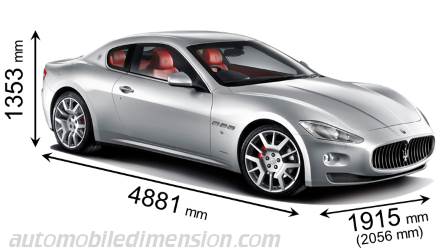 Maserati GranTurismo 2008 dimensions