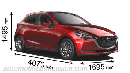 Mazda 2 2020 dimensions
