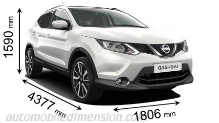 Nissan Qashqai 2014 dimensions