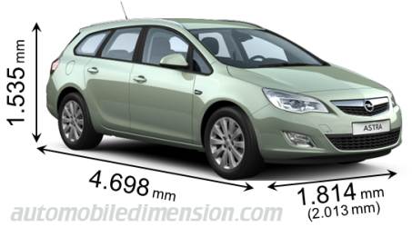 Opel Astra Sports Tourer 2010 dimensions