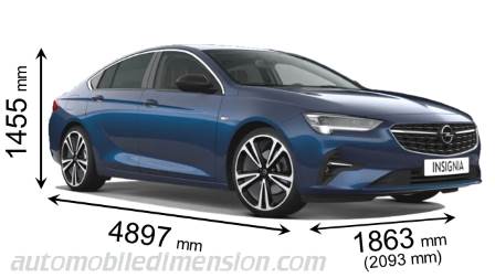 Opel Insignia Grand Sport 2020 dimensions with length, width and height