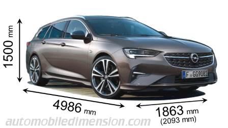 Opel Insignia Sports Tourer 2020 dimensions with length, width and height
