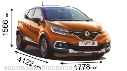 Renault Captur 2017 dimensions