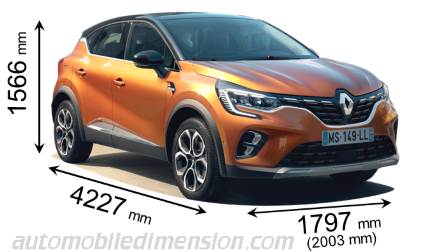 Renault Captur 2020 dimensions