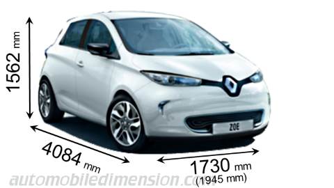 Renault Zoe 2013 dimensions