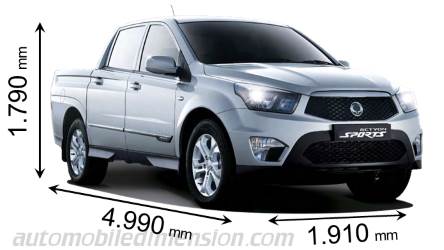 SsangYong Actyon Sports 2012 dimensions