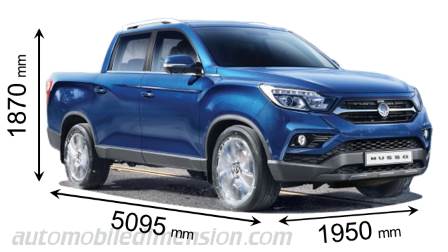 SsangYong Musso 2018 dimensions