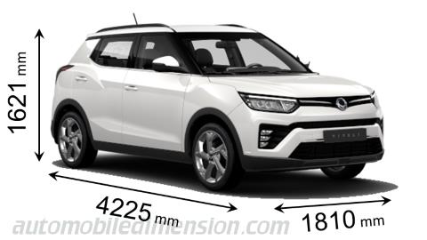 SsangYong Tivoli 2020 dimensions with length, width and height
