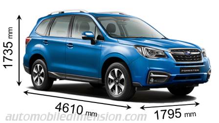 Subaru Forester 2016 dimensions