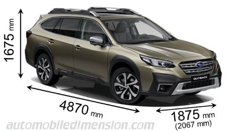 Subaru Outback 2021 dimensions with length, width and height