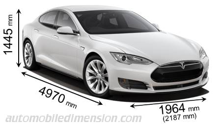 Tesla Model S 2013 dimensions