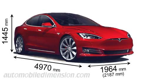 Tesla Model S 2016 dimensions