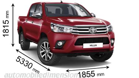 Toyota Hilux 2016 dimensions