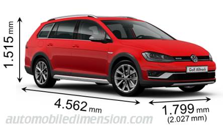 Volkswagen Golf Alltrack 2015 dimensions