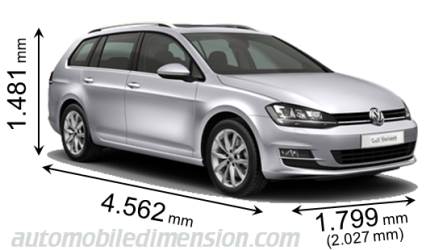 Volkswagen Golf Variant 2013 dimensions