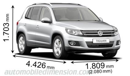Volkswagen Tiguan 2011 dimensions