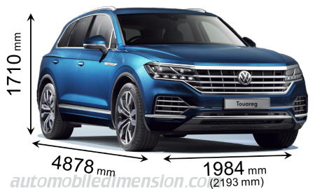 Volkswagen Touareg 2018 dimensions