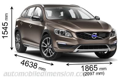 Volvo V60 Cross Country 2015 dimensions