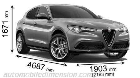 Dimensioni dell'Alfa-Romeo Stelvio 2017