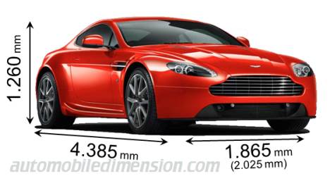 Aston-Martin V8 Vantage Coupe 2008 Abmessungen