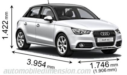 Audi A1 Sportback 2011 dimensions