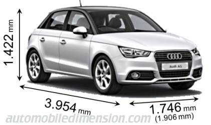 Dimensioni Audi A1 Sportback 2011