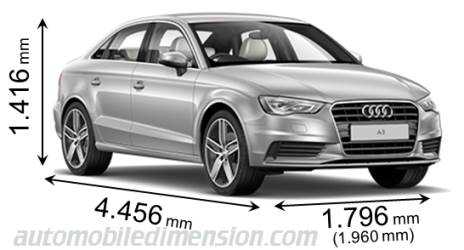 Dimension Audi A3 Sedan 2013