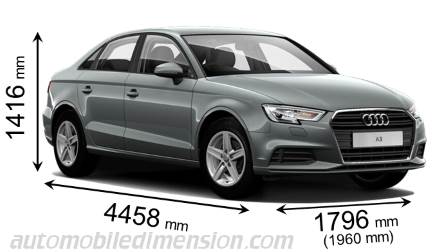 Audi A3 Sedan 2016 mått