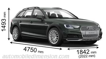 Dimensioni Audi A4 allroad quattro 2016