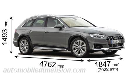 Audi A4 allroad quattro lunghezza x larghezza x altezza