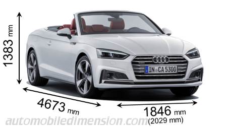 Dimensioni Audi A5 Cabrio 2017