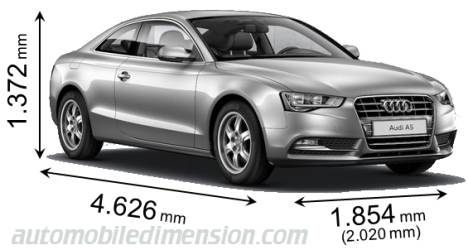 Dimension Audi A5 Coupe 2012